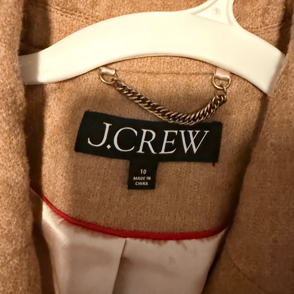 J. Crew Camel Wool-Blend Long Coat - Picture 7 of 9